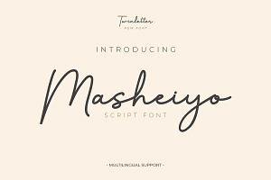 Masheiyo - Script Monoline Font