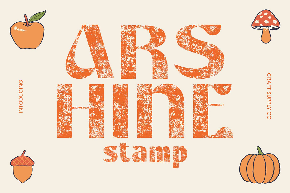 Arshine Stamp, a Sans Serif Font by Craft Supply Co. (Photo 1 of 8)