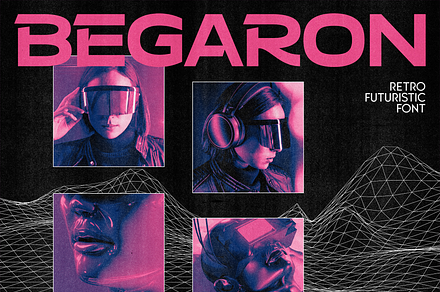 Begaron – Retro Futurism Fonts, a Sans Serif Font by Konstantine Studio