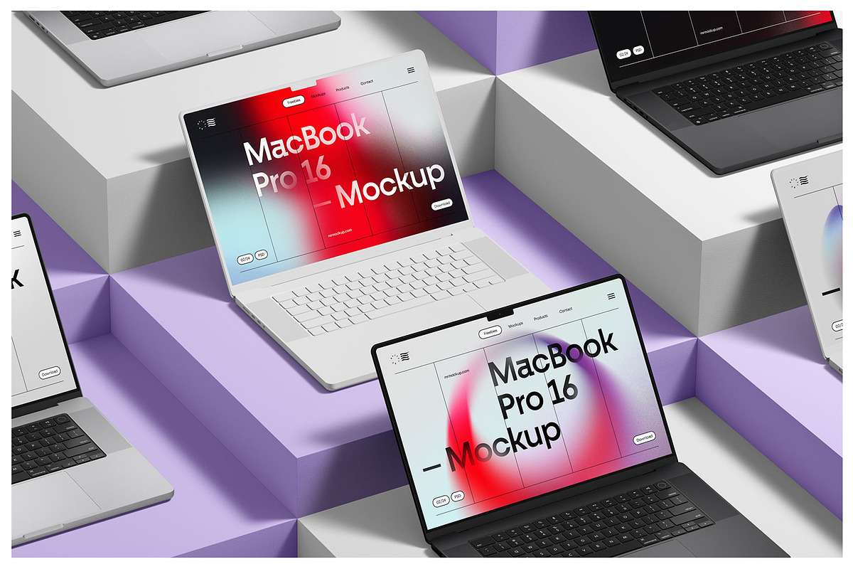 MacBook Pro 16 Mockups + Clay Style, a Mac Mockup by Mr.Mockup™ (Photo 9 of 15)