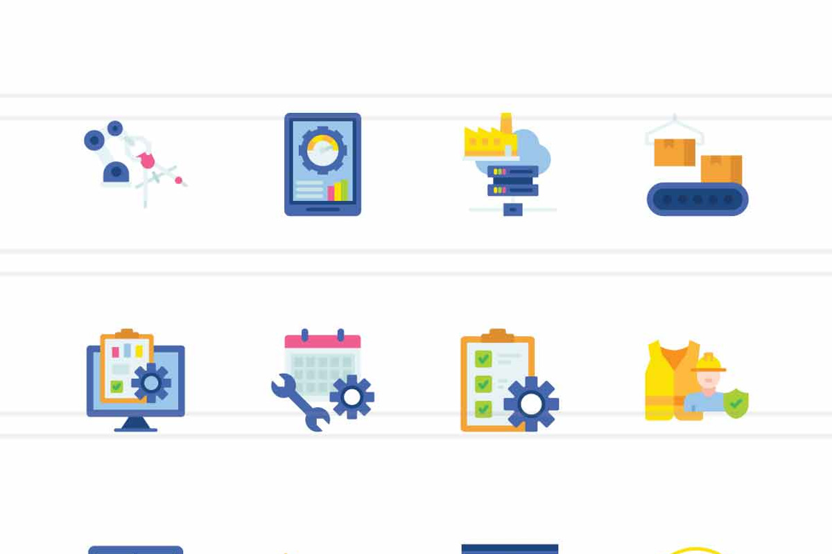25 Smart Factory Icons., a Solid Icon by IconBunny (Photo 2 of 2)
