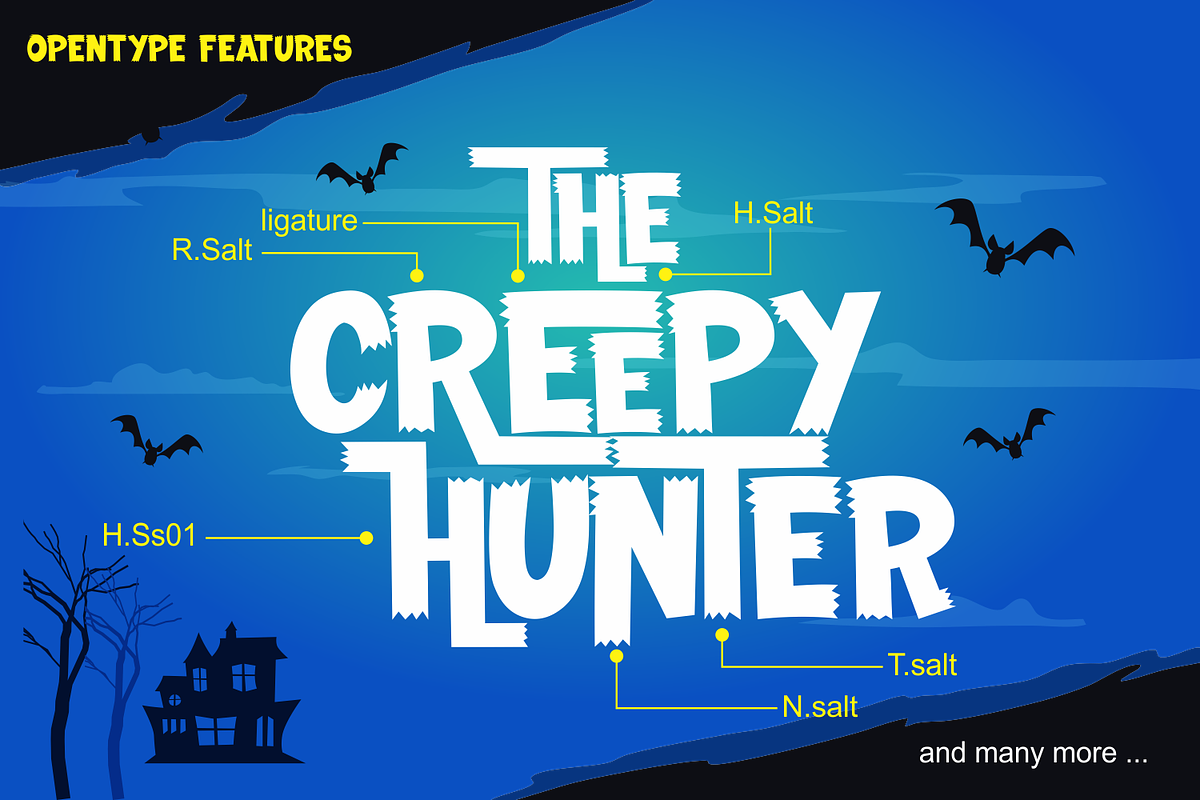 The Creepy Hunter, a Font by Fachranheit Studio (Photo 3 of 12)