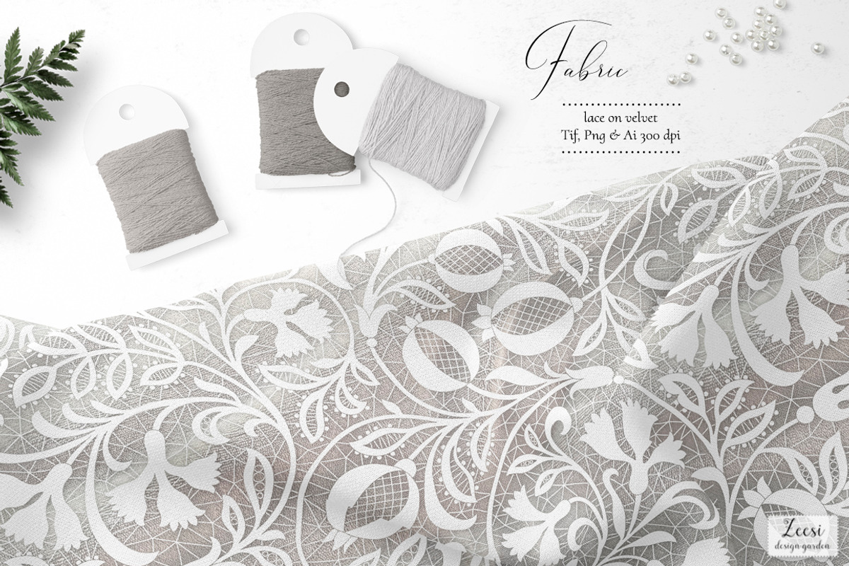Lace on Velvet Patterns & Textures, a Pattern Graphic by Zeesi Design Garden (Photo 10 of 11)