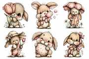 Baby Bunny Easter Clipart PNG, an Illustration by Daily.Designs (Thumbnail 8 of 8)