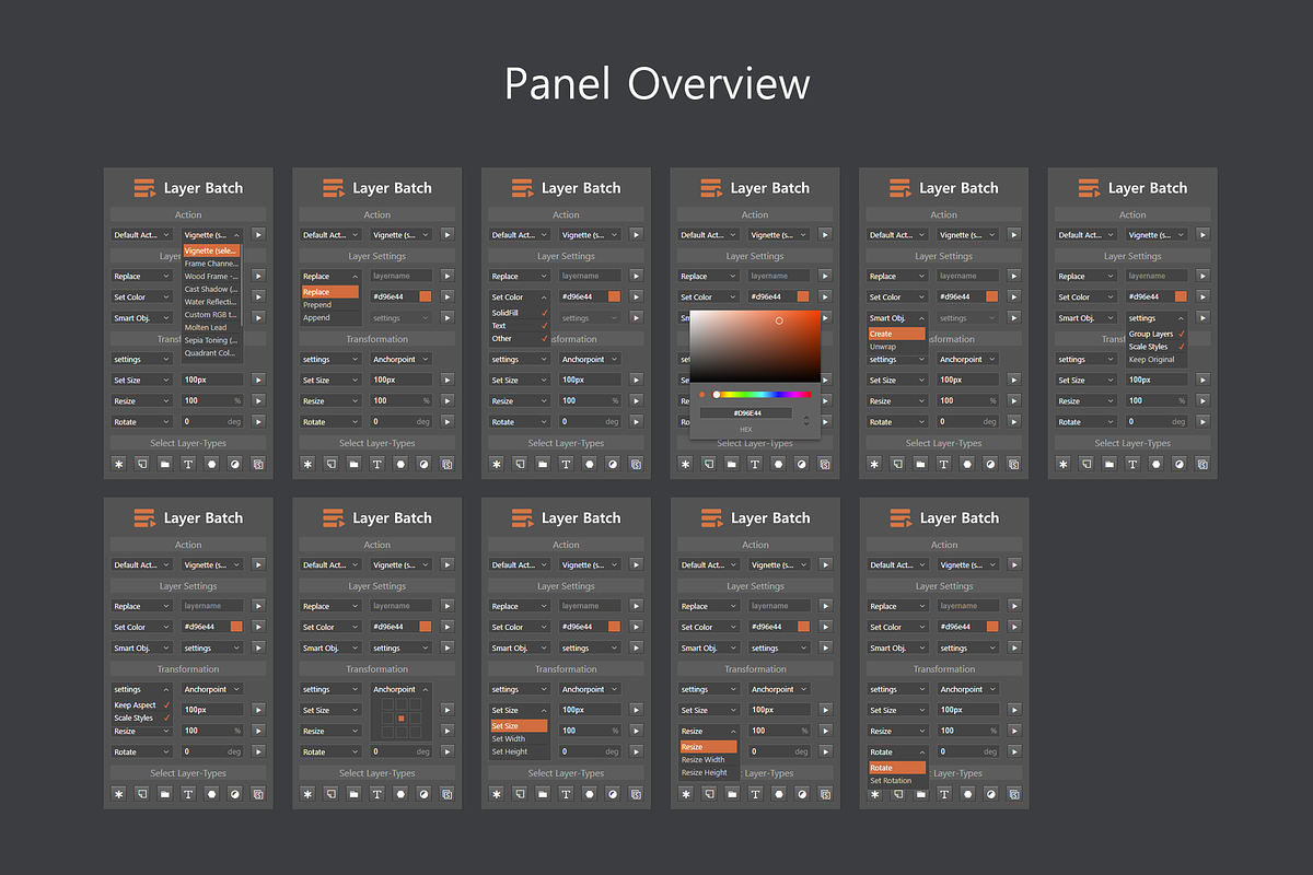 Layer Batch - Processing Kit, a Plug-in Add-On by h3design (Photo 13 of 13)