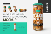 Glass Jar with Mushrooms Mockup Set, a Packaging Mockup by Country4k (Thumbnail 1 of 4)