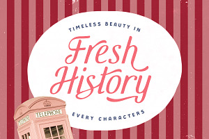 Fresh History - Hand Lettered Script, a Script Font by Bale Type