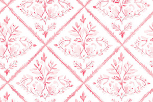 Seamless pattern, delicate watercolor floral damask pattern in soft pink creati, a Pattern Graphic by Studio ANNA