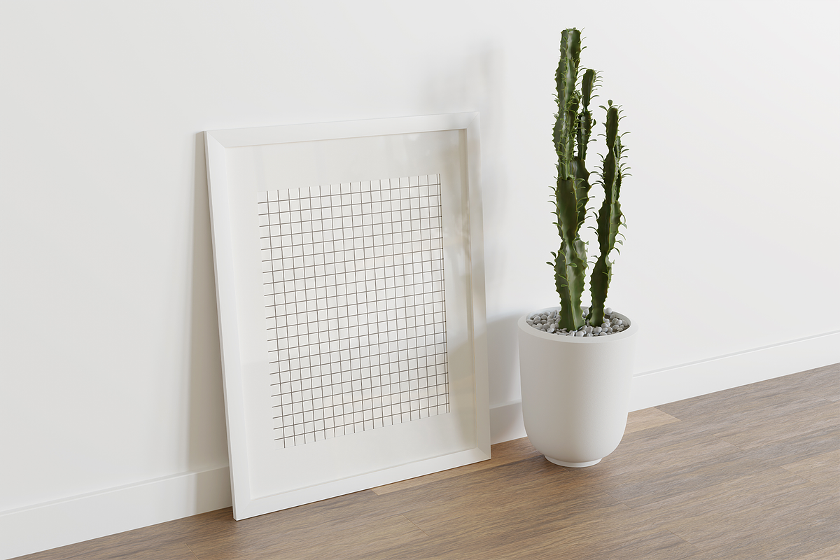 Minimalist Art Frame Mockup on Wood, a Household Mockup by Muhazdinata (Photo 4 of 12)