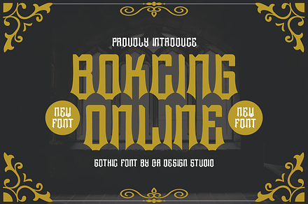 Bokcing Online - Gothic Font, a Blackletter Font by QR Design Studio
