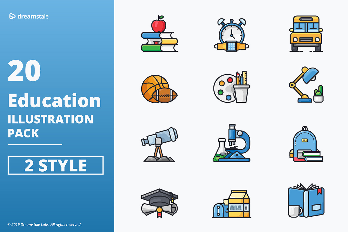 Education vector icons pack, an Outline Icon by Creastale (Photo 1 of 4)