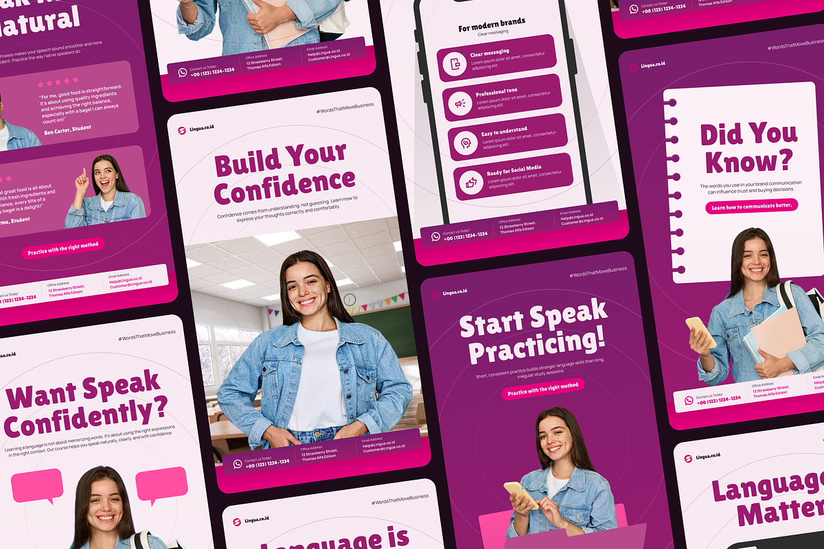 Lingua - Market Value Social Media, a Social Media Template by SLAB! Design (Photo 8 of 8)