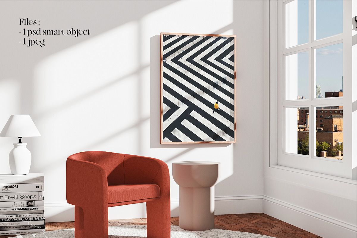 FRAME MOCK UP IN MODERN SPACE, a Product Mockup by N digital designs (Photo 2 of 5)