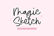 Magic Sketch Font, a Script Font by Timurtype (Thumbnail 1 of 7)