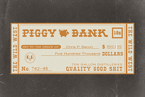 Piggy Bank Vintage Font Bundle