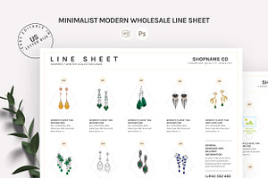 Line Sheet Template | Word/Photoshop