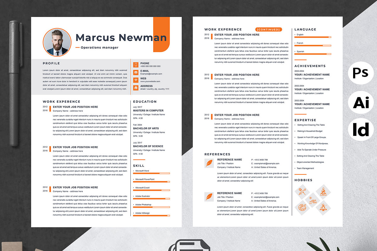 Minimal Resume Design, a Resume Template by Attractive Resume (Photo 2 of 3)