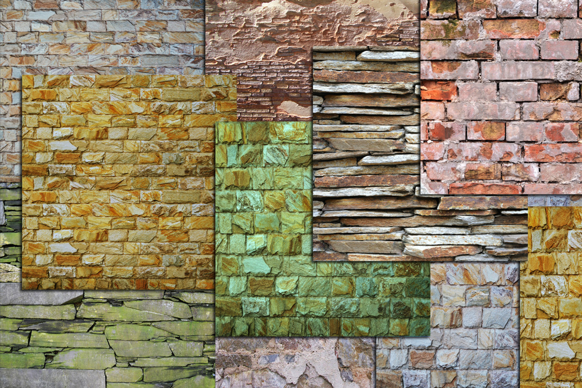 Brick Texture Backgrounds set of 10 preview 4