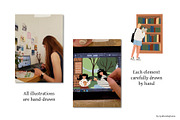 Diverse People in Park Vector Set, a Person Illustration by LyubovZaytseva (Thumbnail 4 of 9)