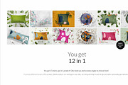 Pillows vol.4: with floral elements, a Print Template by Mocca Mockups Store (Thumbnail 5 of 29)