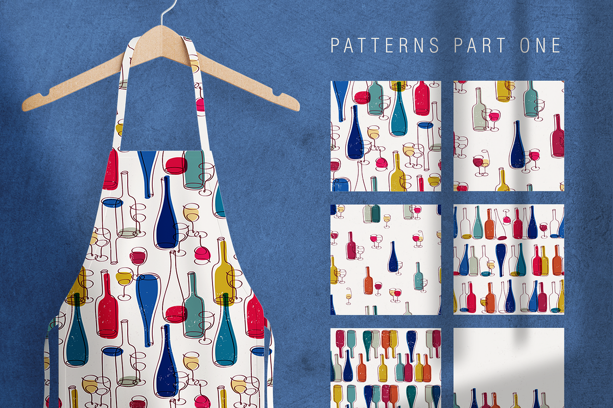 Modern wine collection, a Food Illustration by Tkoko vectors & patterns (Photo 8 of 15)