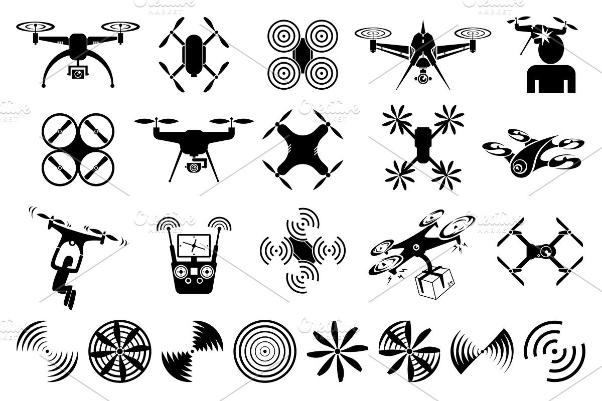drones and quadcopters, a Technology Illustration by tumbalipum