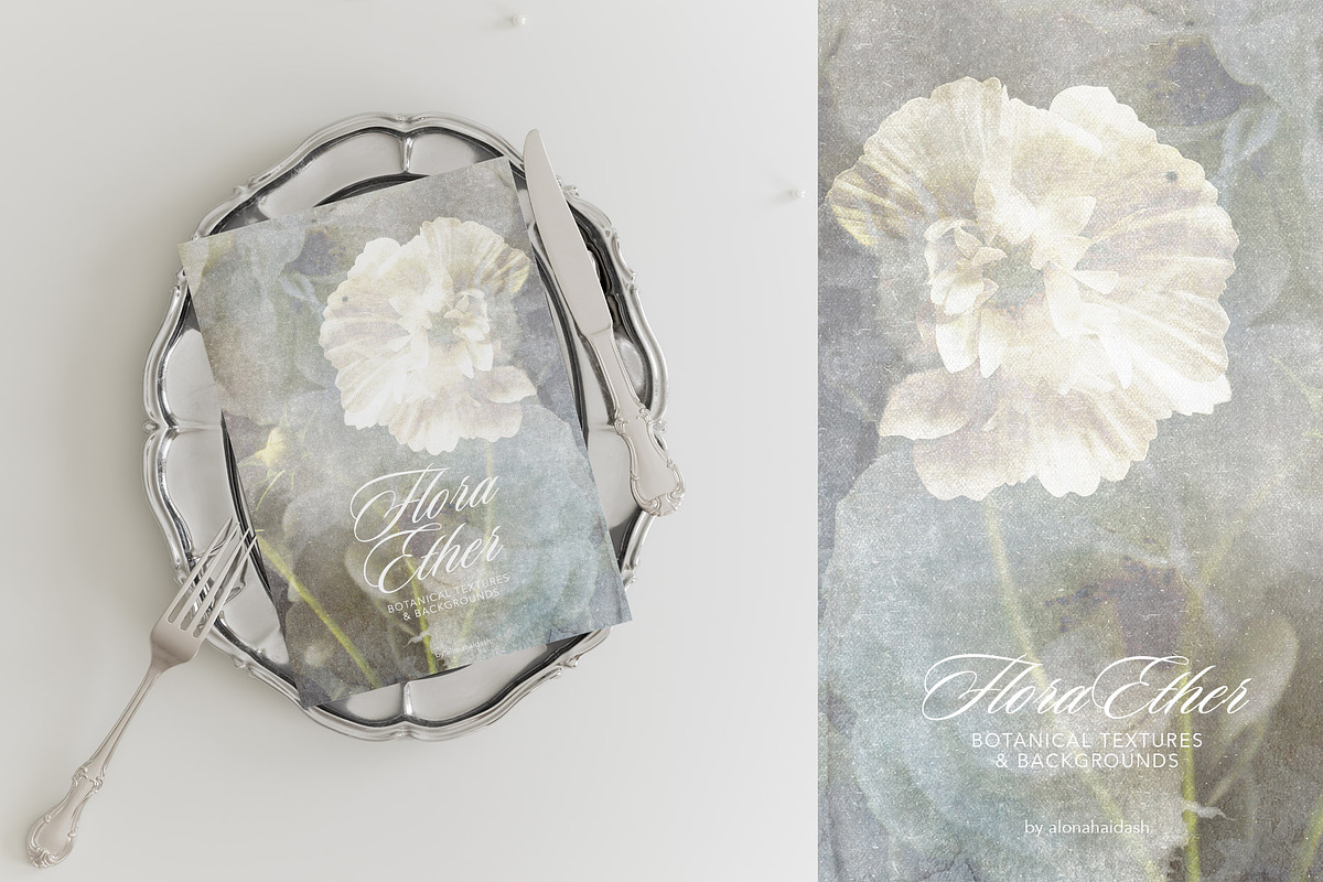 Flora Ether Botanical Backgrounds, a Background Graphic by alonahaidash (Photo 6 of 16)