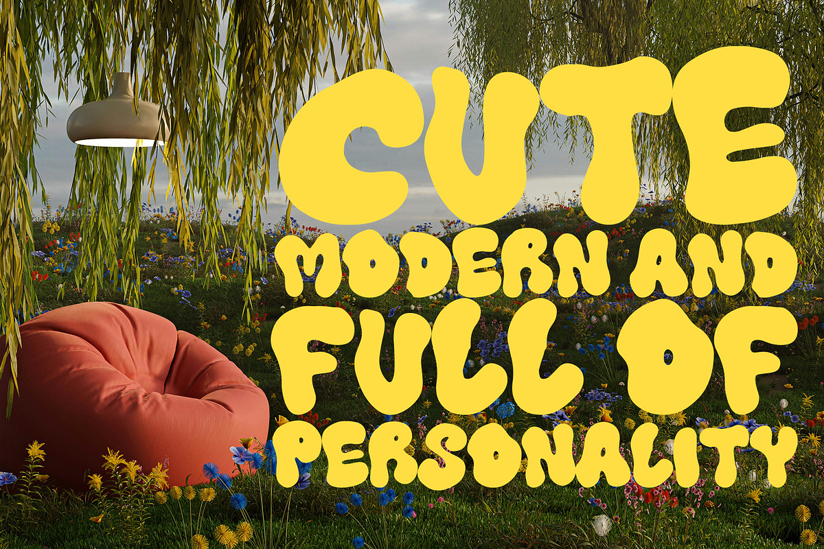 Quiet Joy quirky font, a Sans Serif Font by BilberryCreates (Photo 8 of 10)