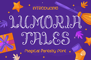 Lumoria Tales - Magical Fantasy Font, a Font by PutraCetol Studio