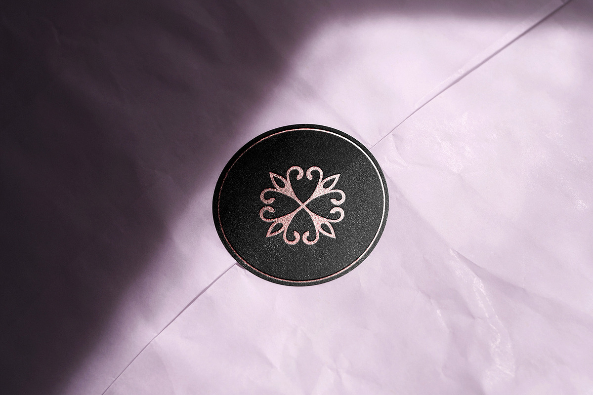Logo Mockup Round Sticker on Paper, a Product Mockup by Asylab (Photo 3 of 5)