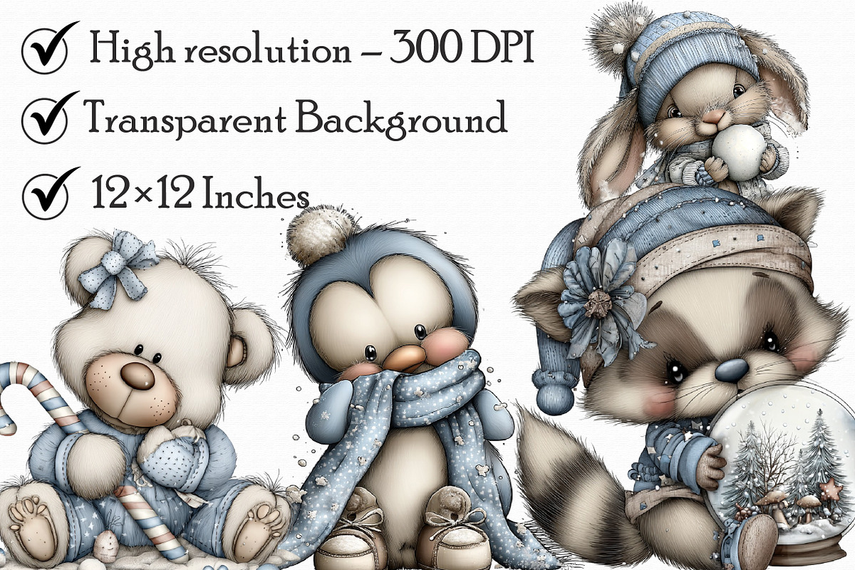 Whimsical Winter Clipart, an Illustration by Libby Wishes (Photo 7 of 8)