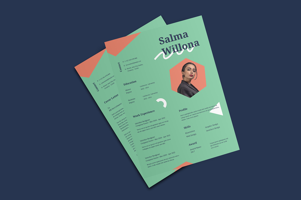 Creative Minimal CV Resume, a Resume Template by Neermana (Photo 2 of 5)