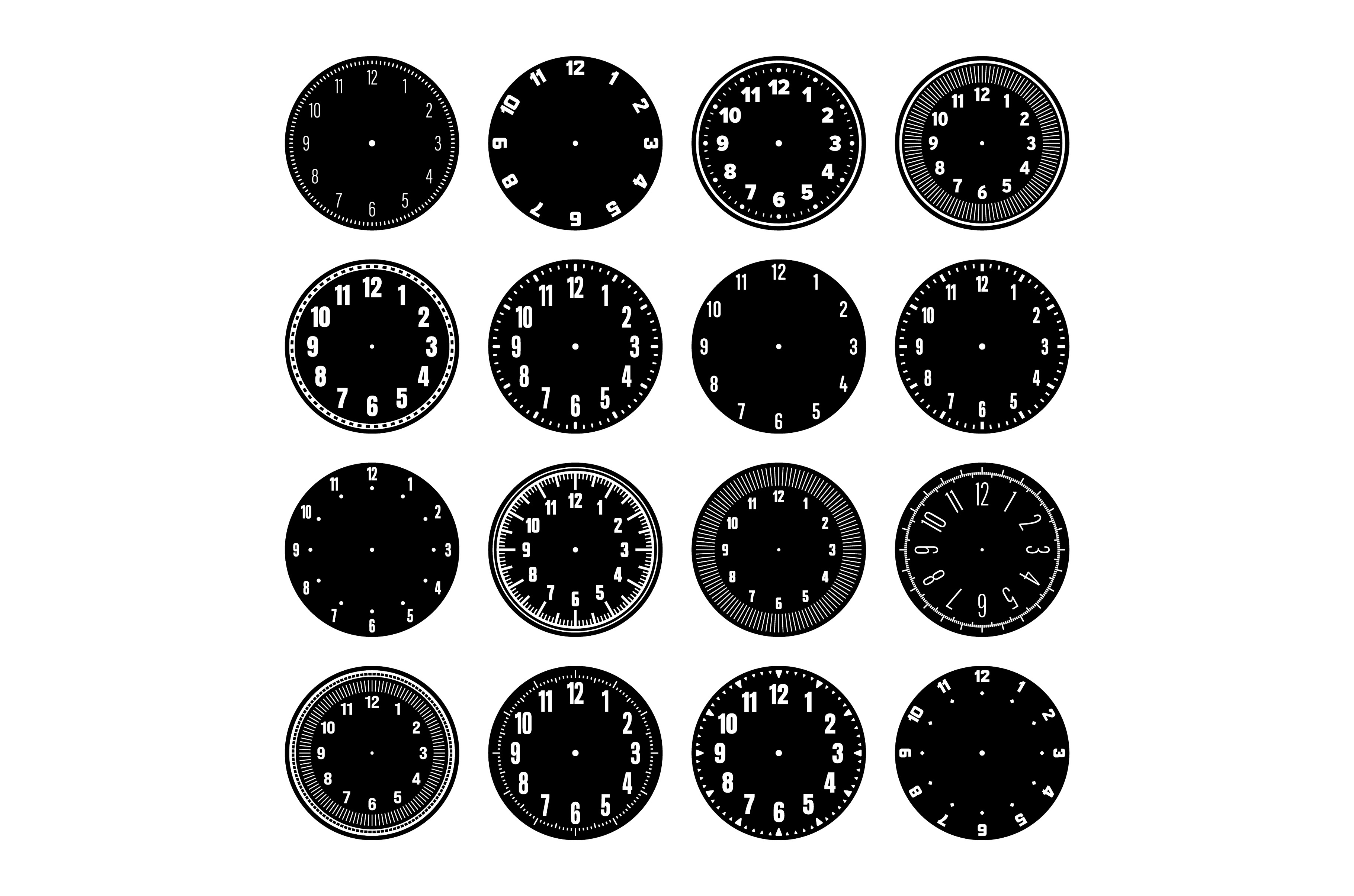 Mechanical clock faces, watch dial, an Object Graphic by 32pixels