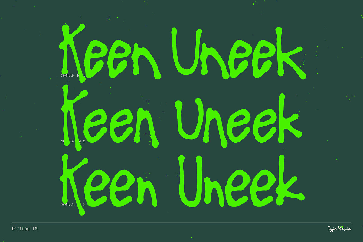 Dirtbag TM – Loose Script, a Handwritten Font by Type Mania (Photo 3 of 11)