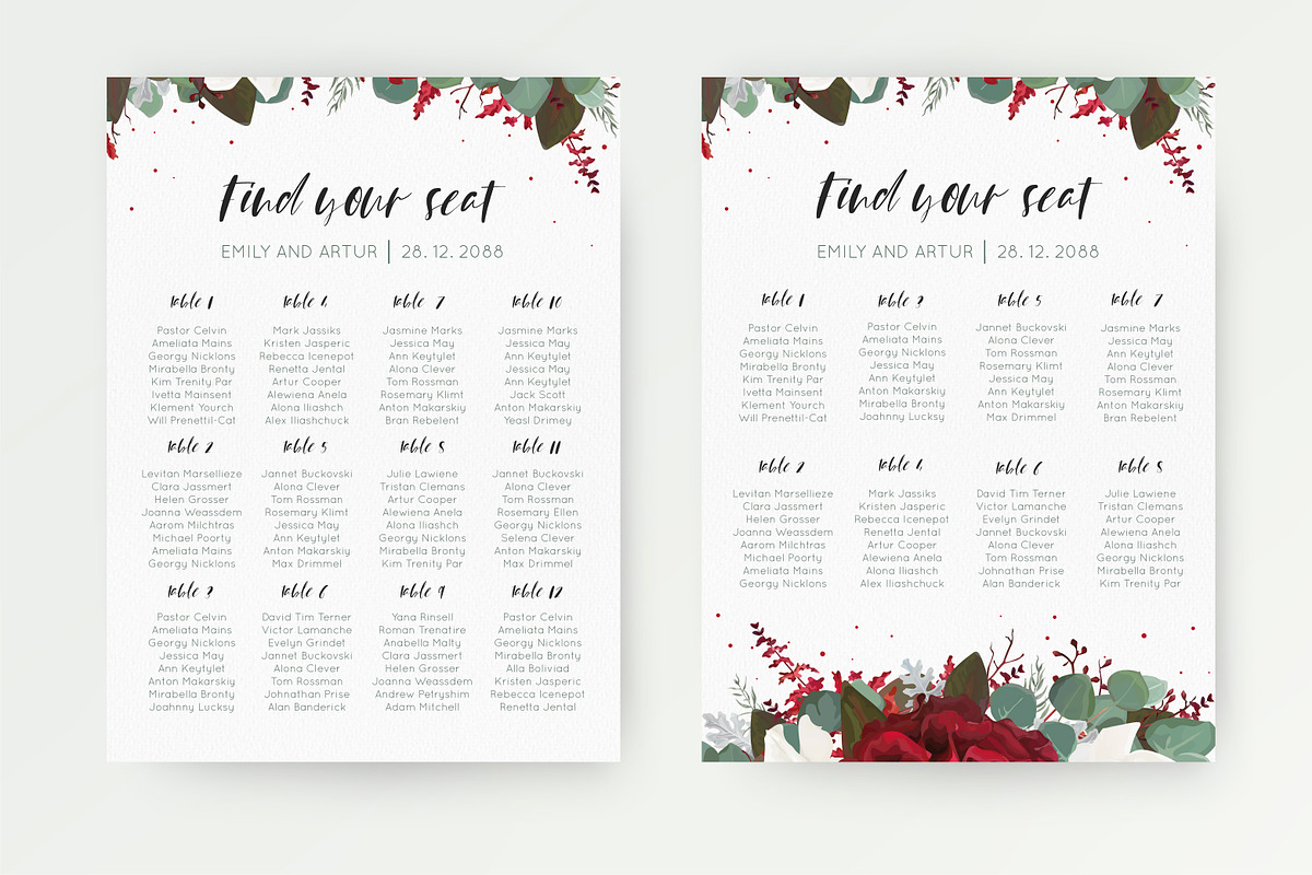 Wedding collection - Red & white, an Invitation Template by Alewiena (Photo 8 of 9)