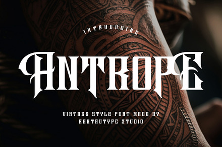 Antrope A Vintage Font, a Blackletter Font by RantautypeStudio