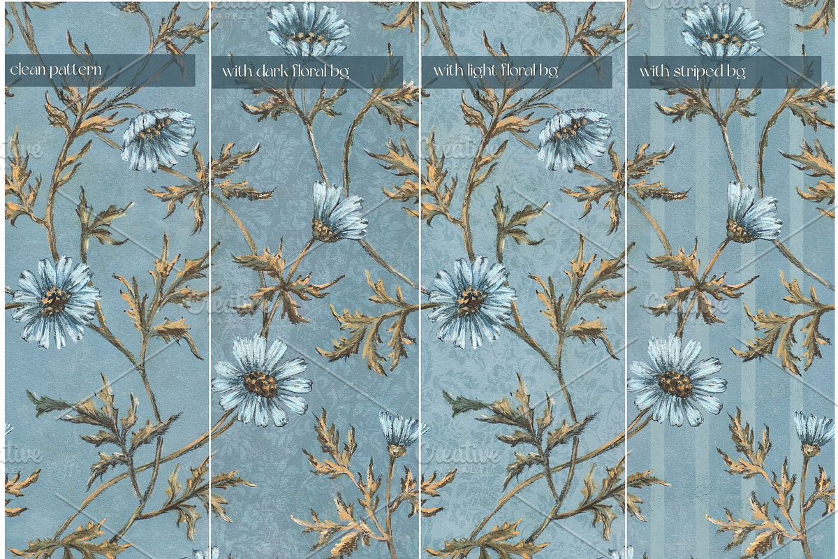 Vintage Bluets Pattern, a Pattern Graphic by MouseGrey (Photo 14 of 14)