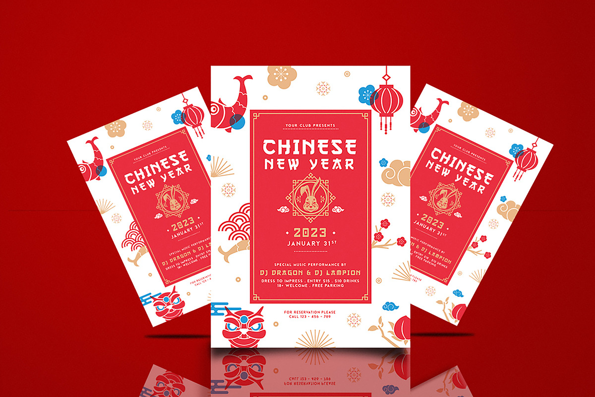 Chinese New Years Party Flyer 2023, a Flyer Template by Totem Design Studio (Photo 5 of 7)