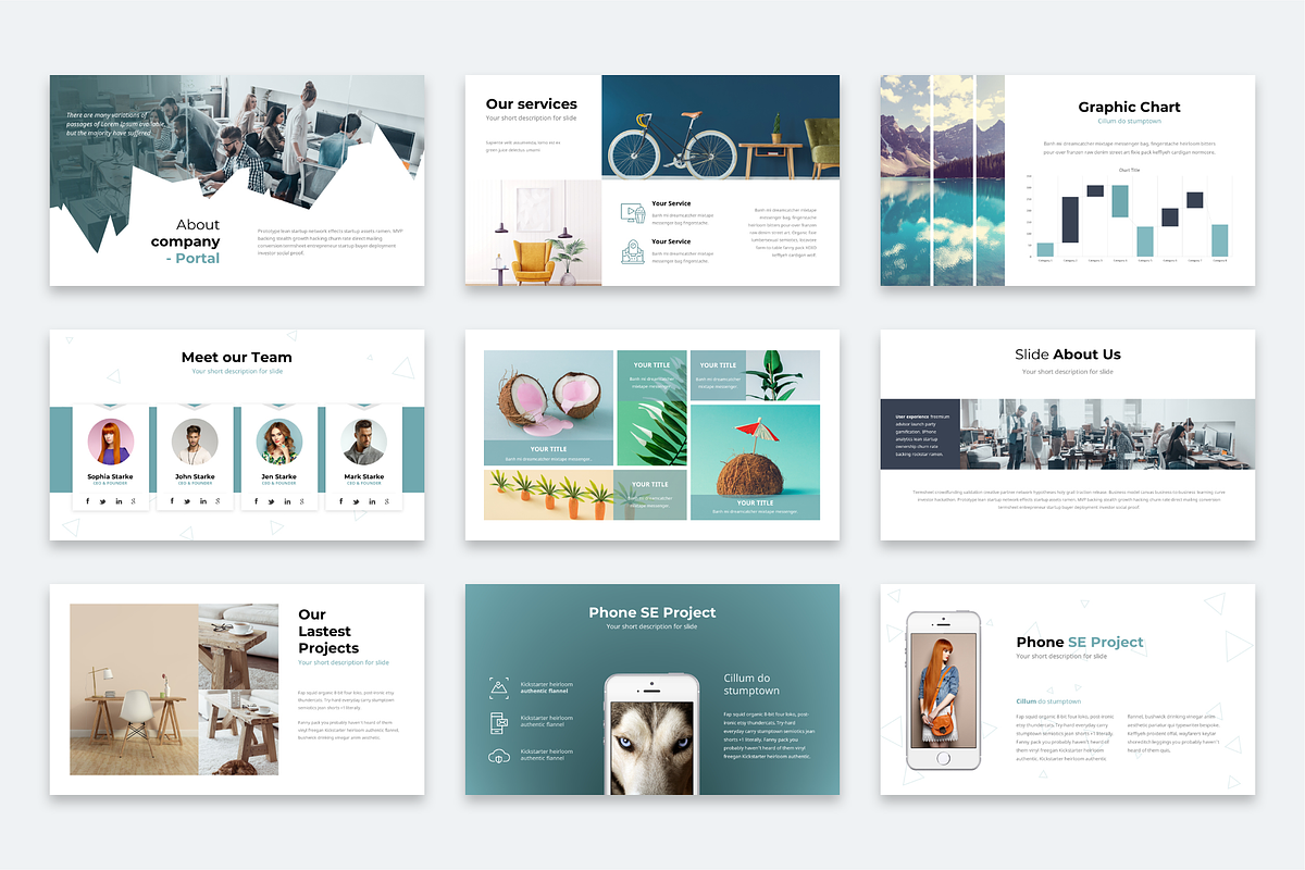Portal Modern Powerpoint Template, a Presentation Template by Reshapely (Photo 13 of 20)