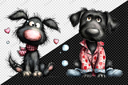 Whimsical Valentine Black Dog Clipar, an Illustration by Creative Art (Thumbnail 8 of 10)