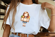 Kawaii Summer Girl Clipart, an Illustration by CrexoraLab (Thumbnail 3 of 5)