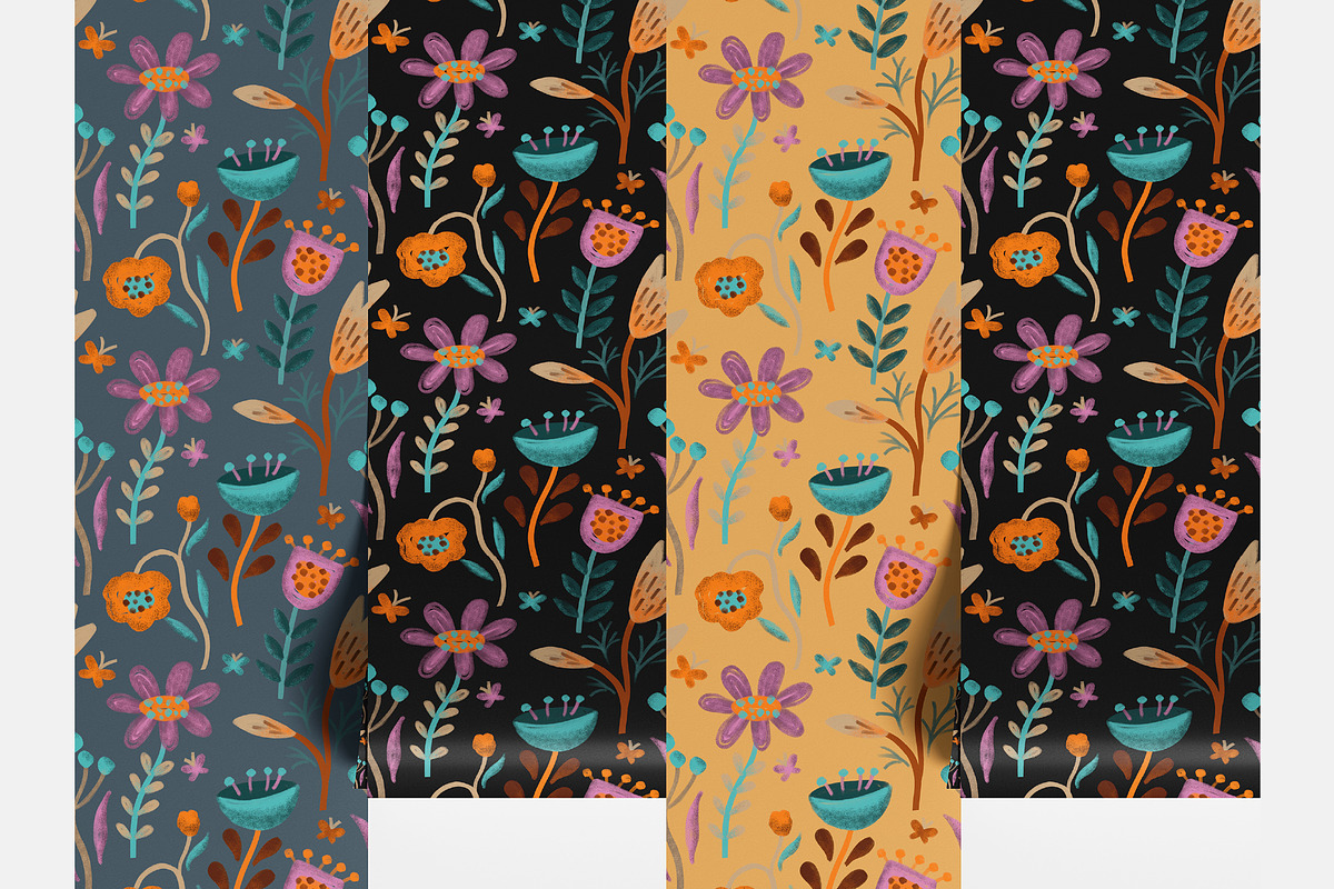 Naive Folk – Seamless Patterns, a Pattern Graphic by Alona Savchuk (Photo 4 of 10)