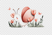 Watercolor Illustration with Cute Bu, a Decorative Illustration by BazziBa♥ (Thumbnail 4 of 4)
