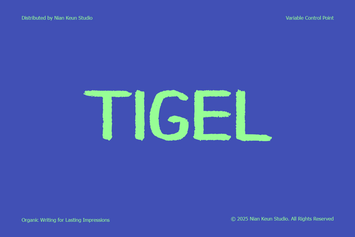 Tigel - Organic Handcrafted Typeface, a Handwritten Font by Nian Keun Studio (Photo 1 of 11)