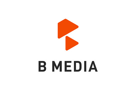 Letter B and Play Icon Logo
