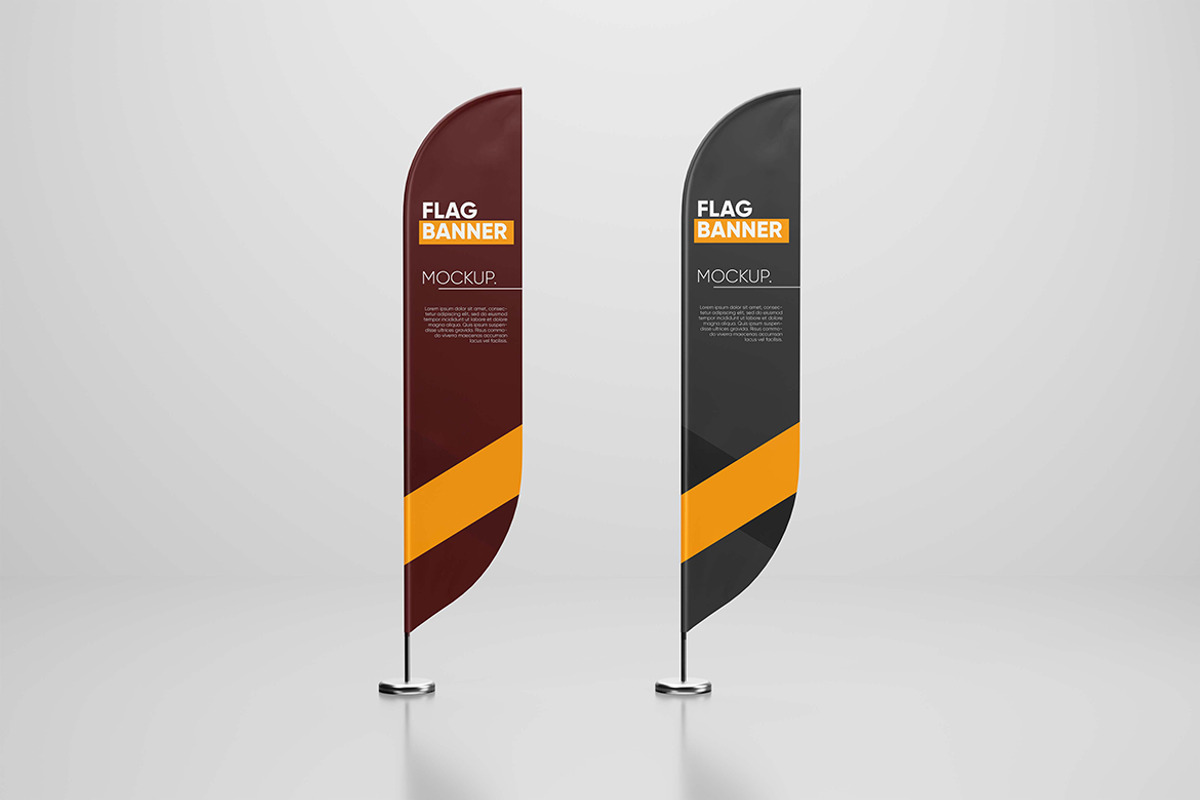 Stand Flag Banner Mockups, an Advertising Mockup by Alhaytar (Photo 3 of 3)