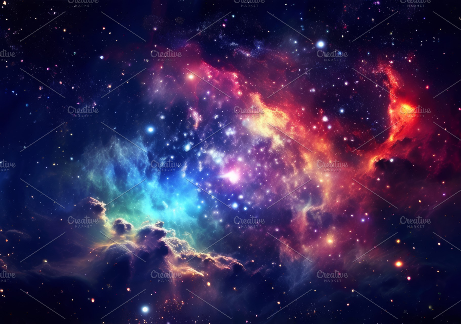 Night sky Nebula galaxies space, an Abstract Photo by Fascinadora