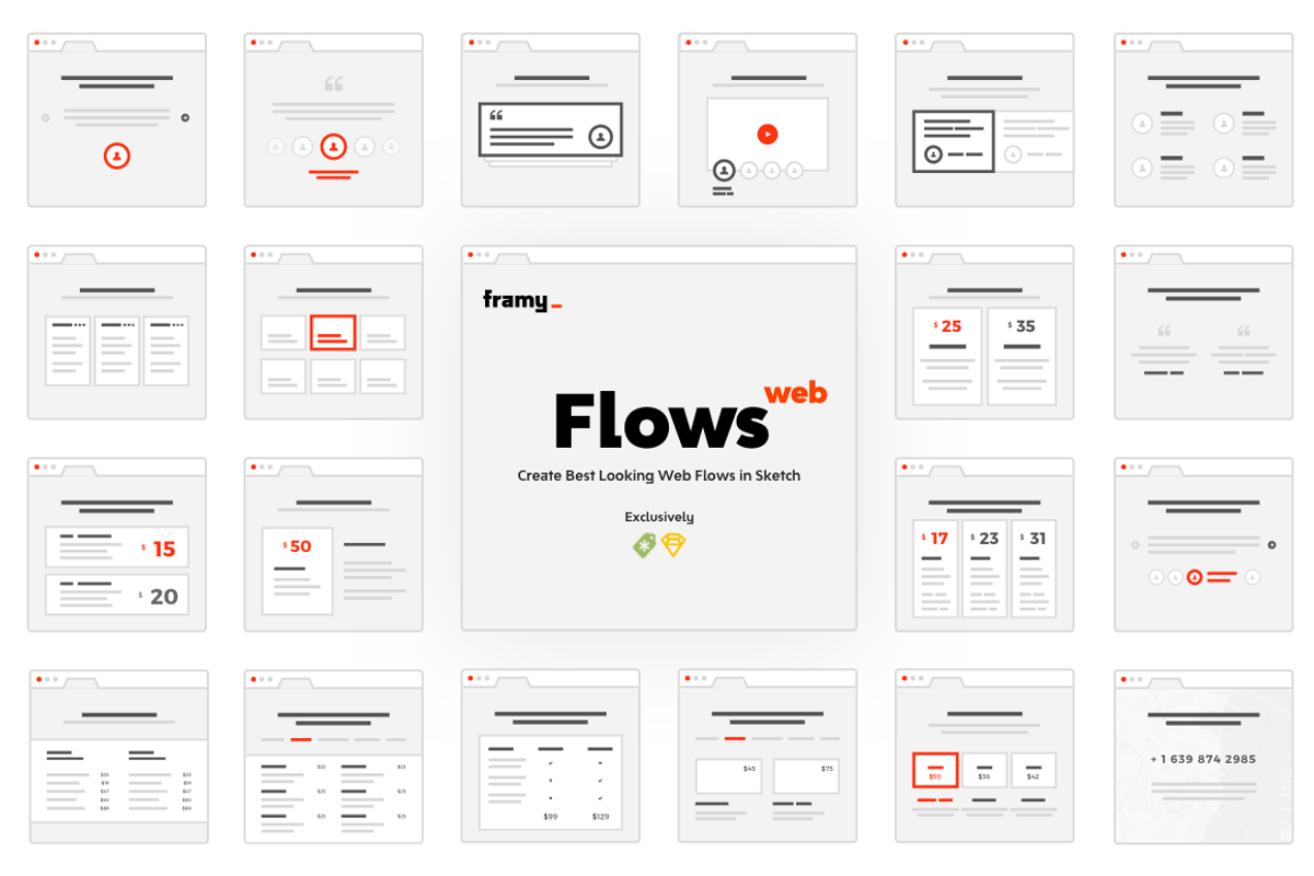 Flows — UI Blocks for Web & Sitemaps, a Templates & Theme by Belkin by Design (Photo 2 of 6)