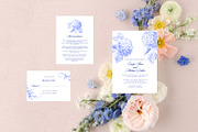 Hydrangea Wedding Invitation Set, an Invitation Template by Encre Studio (Thumbnail 6 of 7)