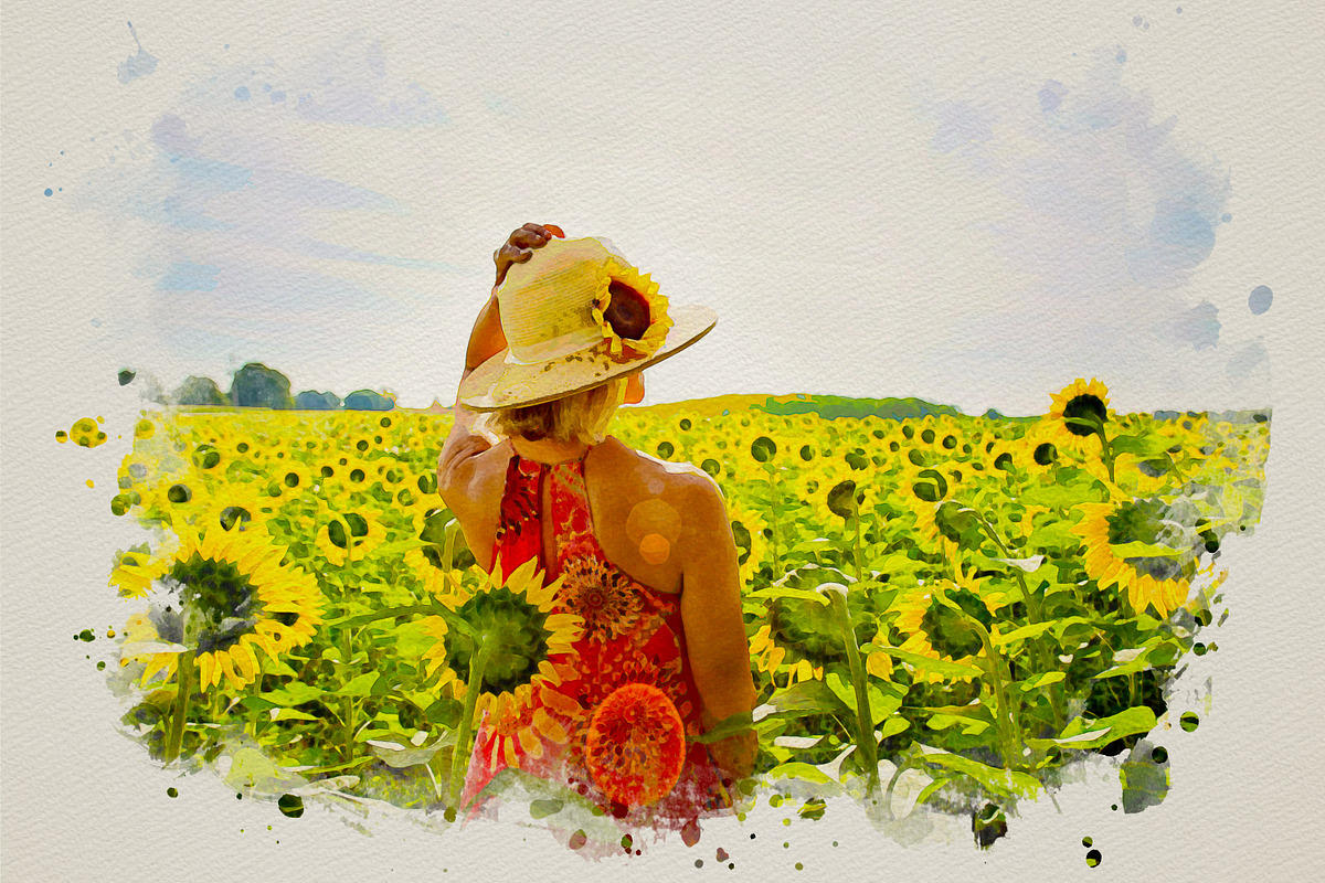 Artistic Watercolor Effect Photoshop, an Action Add-On by liptouse (Photo 2 of 11)